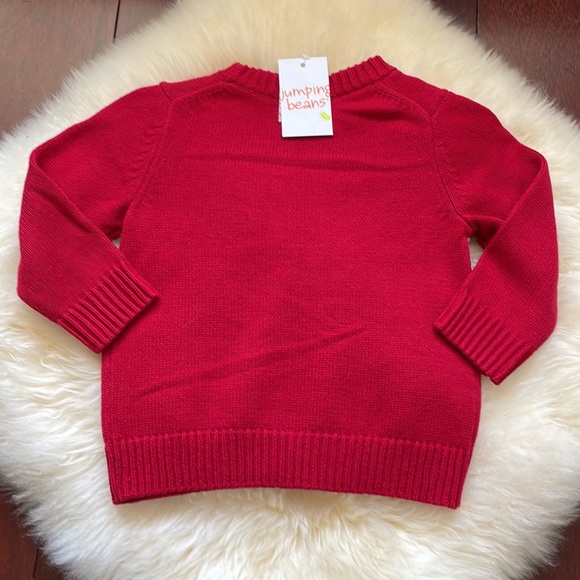 NWT Toddler boys red white ugly Christmas sweater reindeer! - Picture 2 of 2